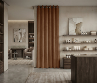 Штора Микровелюр v27 с креплением Люверсы. Фото 1