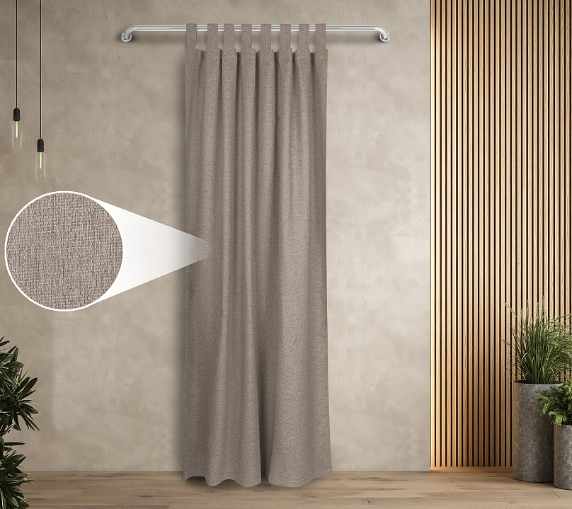 Штора Димаут Рогожка с креплением Петли с липучкой v13. Фото 1