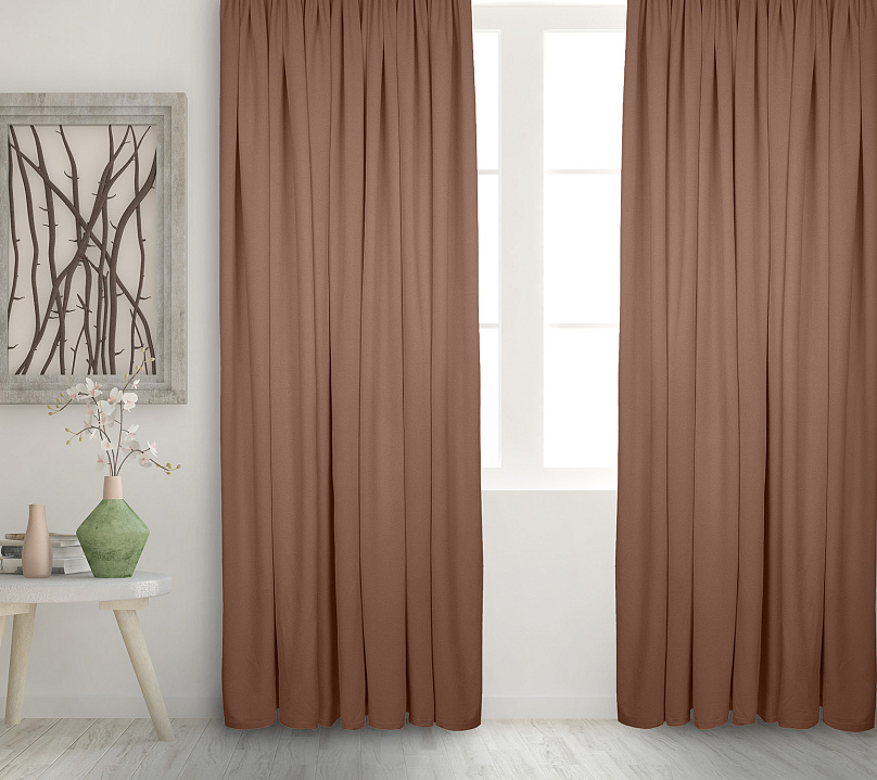 Штора Велюр матовый с креплением Петли с липучкой v06. Фото 2