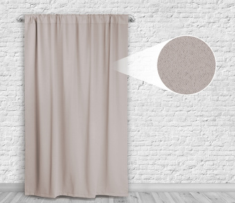 Шторы Премиум бежевые на кулиске. Фото 4