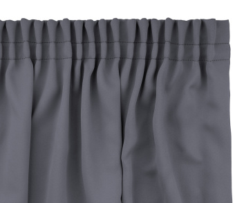 Шторы Премиум серые на тесьме. Фото 5