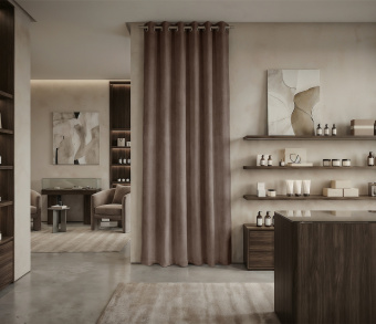 Штора Микровелюр v30 с креплением Люверсы. Фото 1