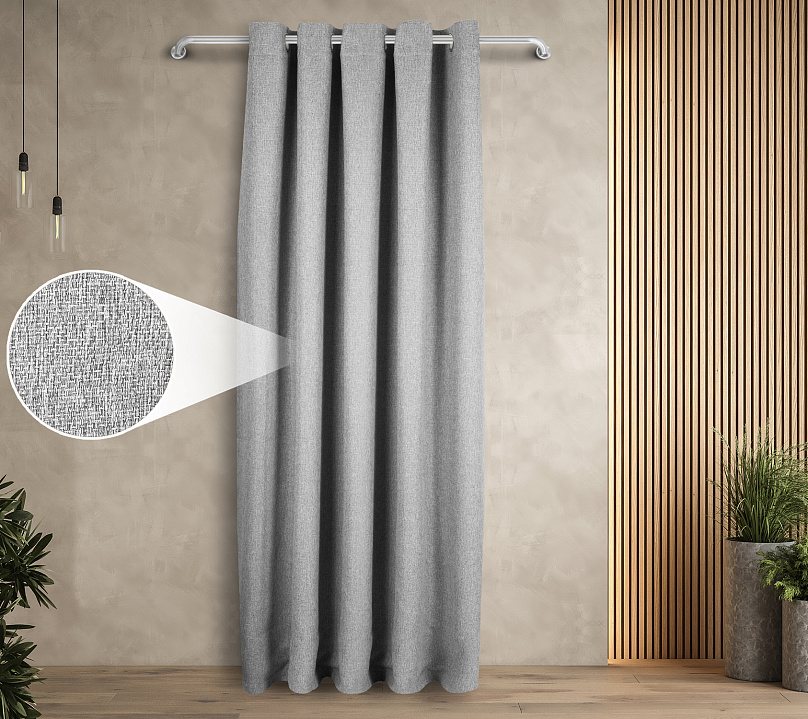 Штора Димаут Рогожка с креплением Люверсы v11. Фото 1