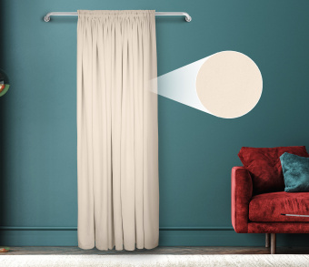 Штора Велюр матовый с креплением Шторная тесьма v02. Фото 1