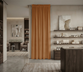 Штора Микровелюр v09 с креплением Кулиса с гребешком. Фото 1