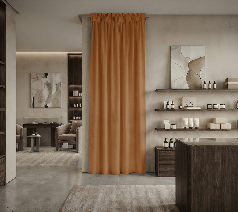 Штора Микровелюр v09 с креплением Кулиса с гребешком. Фото 1