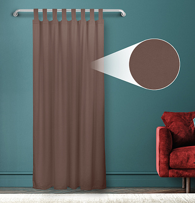 Штора Велюр матовый с креплением Петли с липучкой v08