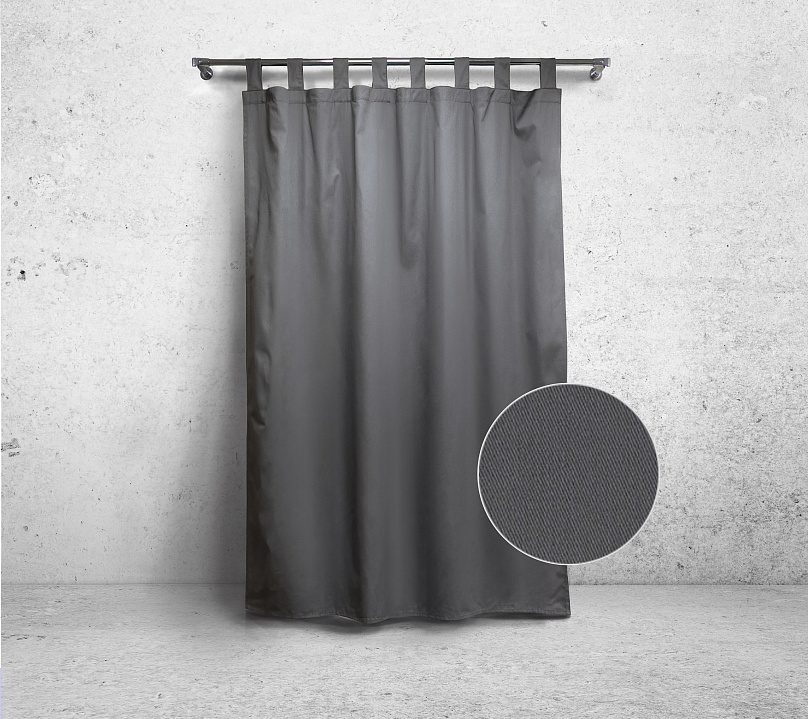 Шторы Стандарт серые на петлях без липучек. Фото 3