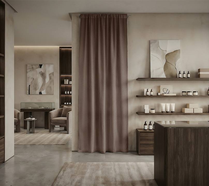 Штора Микровелюр v30 с креплением Кулиса. Фото 1