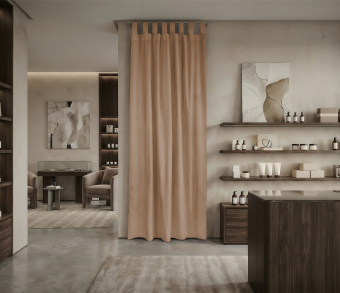 Штора Микровелюр v06 с креплением Петли с липучкой. Фото 1