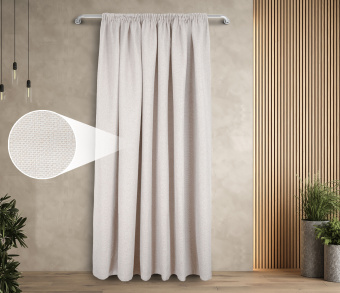 Штора Димаут Рогожка с креплением Шторная тесьма v01. Фото 1