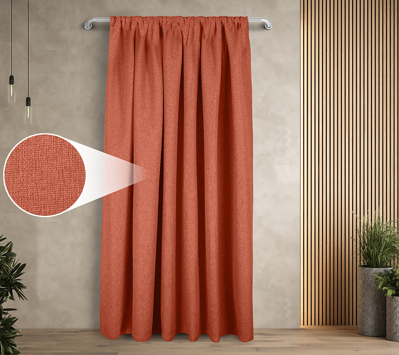 Штора Димаут Рогожка с креплением Кулиса v22. Фото 1