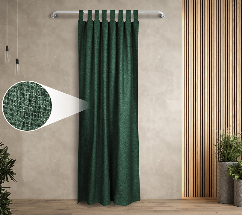 Штора Димаут Рогожка с креплением Петли с липучкой v21. Фото 1