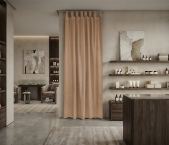 Штора Микровелюр v08 с креплением Петли с липучкой. Фото 1