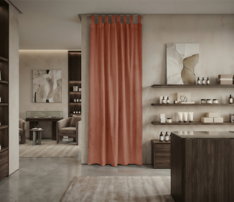 Штора Микровелюр v13 с креплением Петли. Фото 1