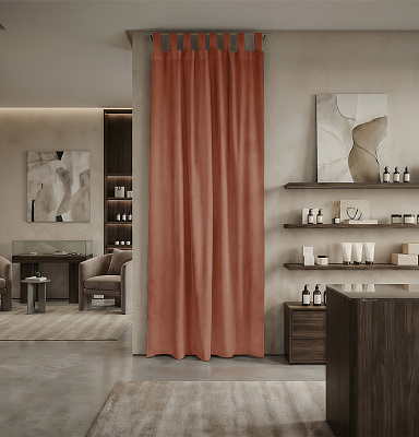 Штора Микровелюр v13 с креплением Петли