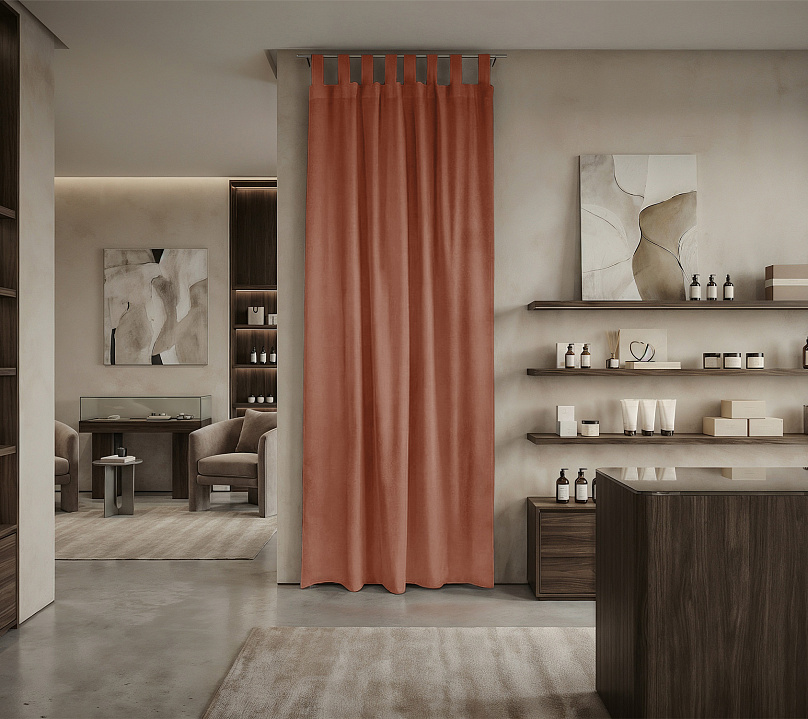 Штора Микровелюр v13 с креплением Петли. Фото 1