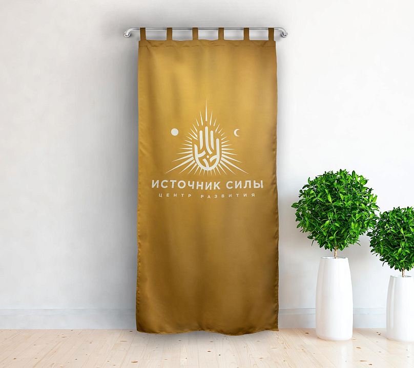 Шторы Премиум с логотипом на петлях без липучек. Фото 14