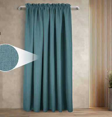 Штора Димаут Рогожка с креплением Кулиса с гребешком v17 блэкаут