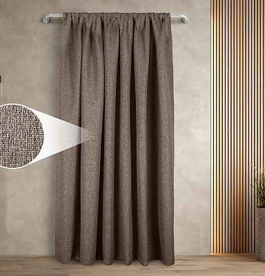 Штора Димаут Рогожка с креплением Кулиса v25 блэкаут