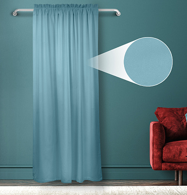 Штора Велюр матовый с креплением Кулиса с гребешком v18