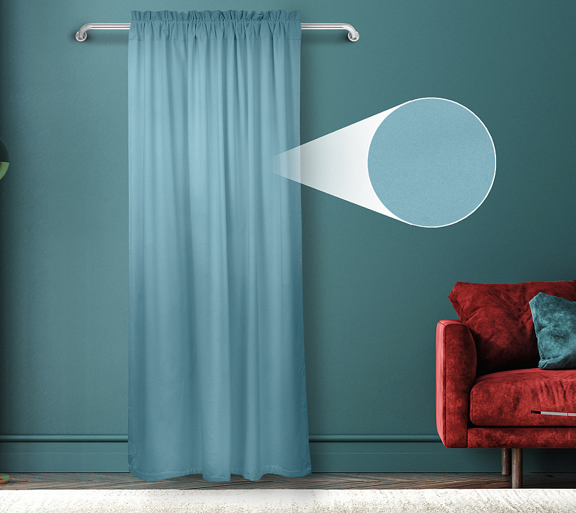 Штора Велюр матовый с креплением Кулиса с гребешком v18. Фото 1