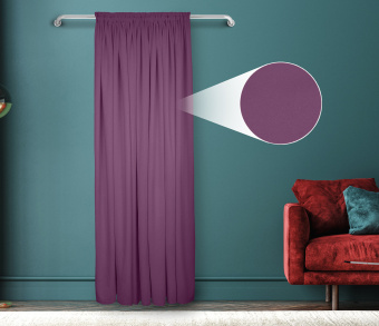 Штора Велюр матовый с креплением Шторная тесьма v26. Фото 1