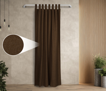 Штора Димаут Рогожка с креплением Петли с липучкой v26. Фото 1