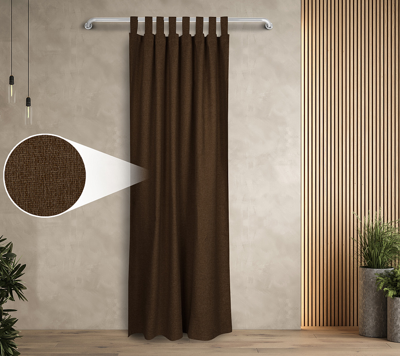 Штора Димаут Рогожка с креплением Петли с липучкой v26. Фото 1