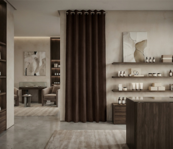 Штора Микровелюр v29 с креплением Люверсы. Фото 1