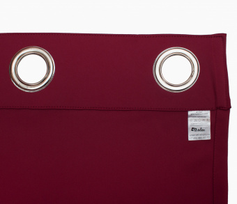 Шторы Премиум рубиновые на люверсах. Фото 6