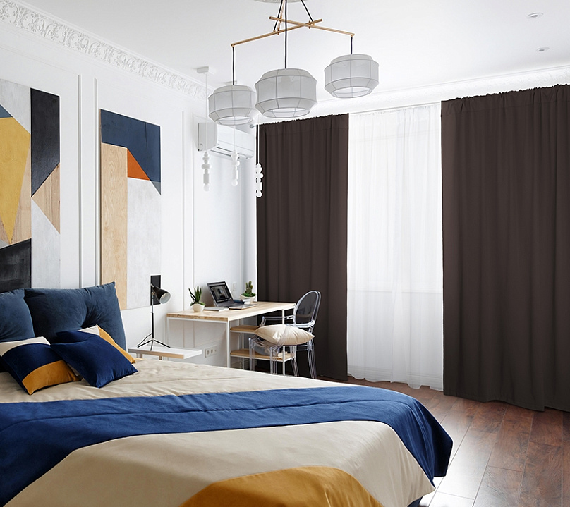 Шторы Премиум коричневые на кулиске. Фото 1