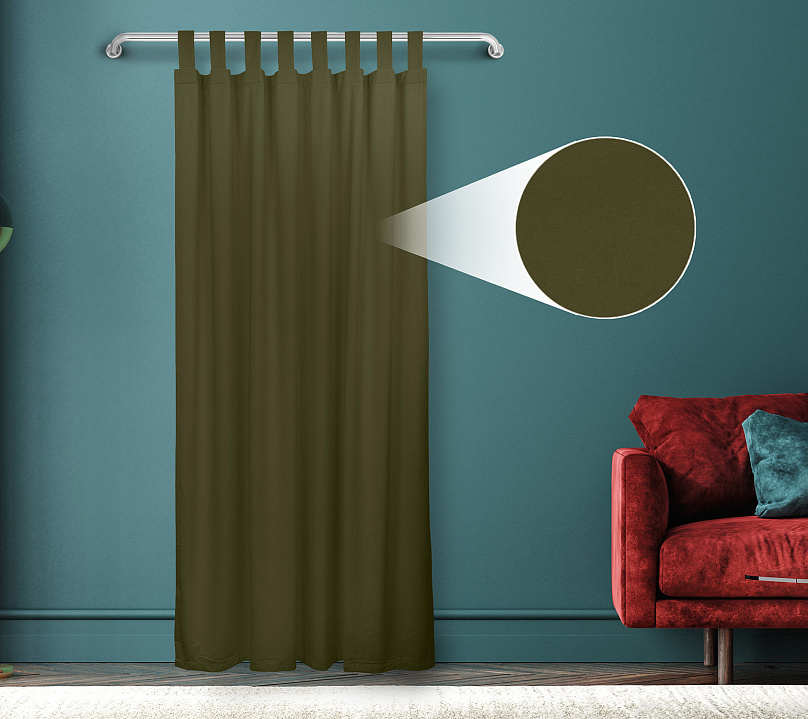Штора Велюр матовый с креплением Петли v15. Фото 1
