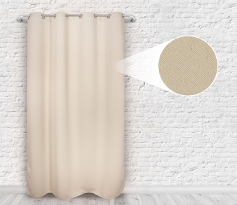 Шторы Премиум кремовые на люверсах. Фото 4