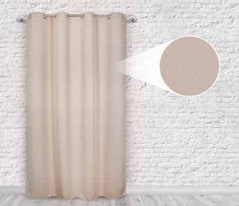 Шторы Премиум персиковые на люверсах. Фото 4