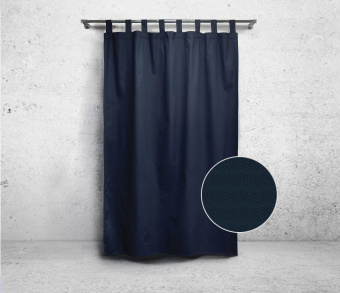 Шторы Стандарт темно-синие на петлях на липучках. Фото 3