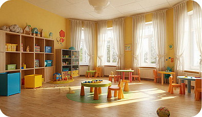 Наши работы. Шторы для детского сада. Фото 1