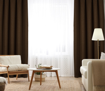 Штора Димаут Рогожка с креплением Люверсы v26. Фото 2