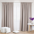 Шторы Премиум бежевые на тесьме. Фото 2