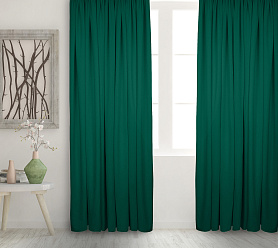 Штора Велюр матовый с креплением Шторная тесьма v16