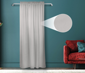 Штора Велюр матовый с креплением Кулиса с гребешком v10. Фото 1