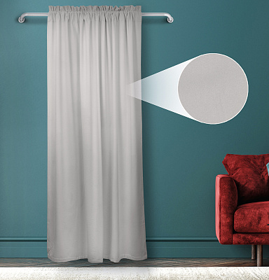 Штора Велюр матовый с креплением Кулиса с гребешком v10