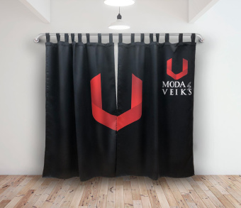 Шторы Премиум с логотипом на петлях без липучек. Фото 10