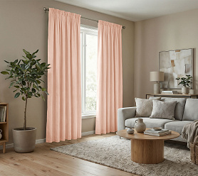 Штора Микровелюр v14 с креплением Шторная тесьма