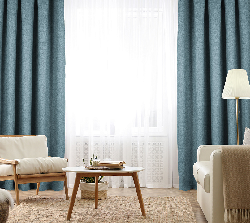 Штора Димаут Рогожка с креплением Люверсы v18. Фото 2