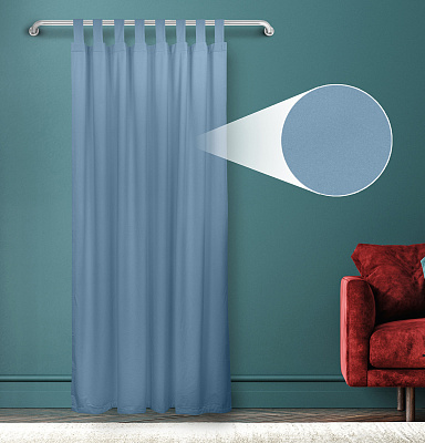 Штора Велюр матовый с креплением Петли v19