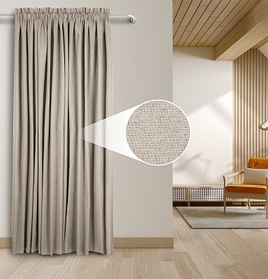 Штора Блэкаут Долли с креплением Кулиса с гребешком v04