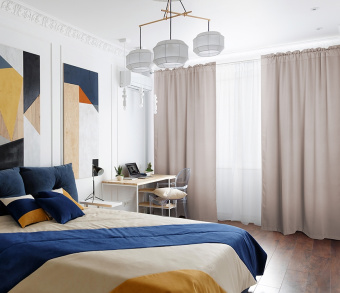 Шторы Премиум бежевые на кулиске с гребешком. Фото 1