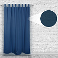 Шторы Премиум темно-синие на петлях на липучках. Фото 4