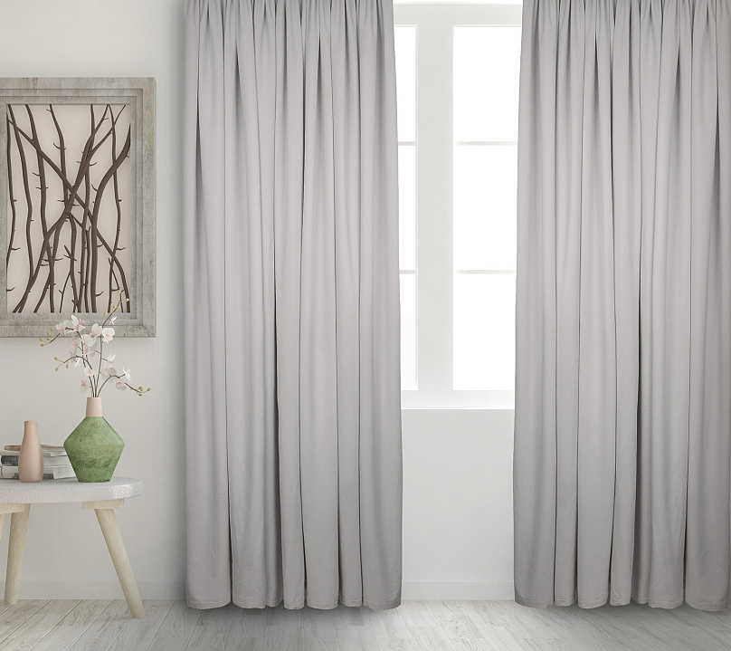 Штора Велюр матовый с креплением Шторная тесьма v10. Фото 2